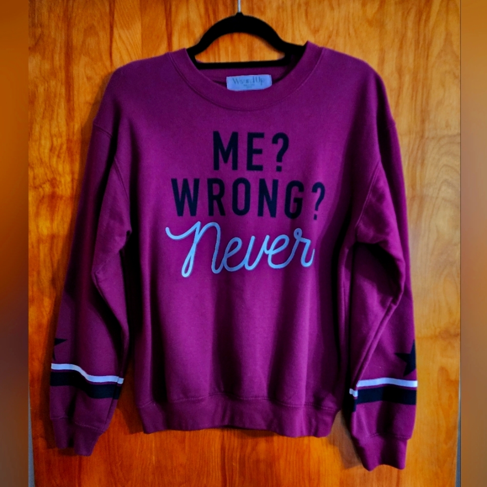 Wound Up Burgundy Women's Sweatshirt Size Small